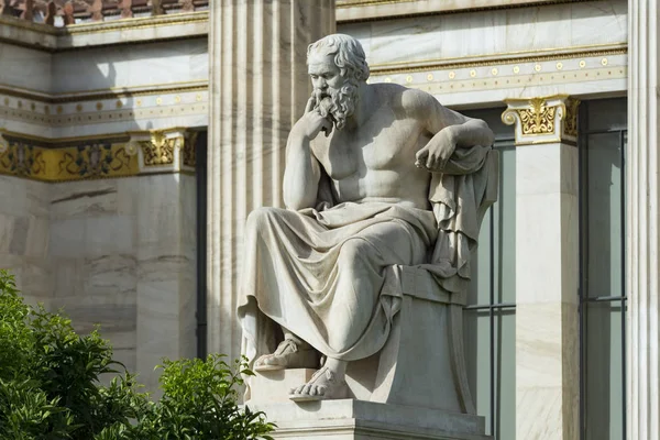 Estátua Clássica Sócrates Academia Athens — Fotografia de Stock