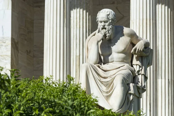 Estátua Clássica Sócrates Academia Athens — Fotografia de Stock