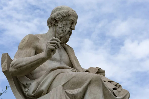 Classic Statue Plato Side Close — Stock Photo, Image