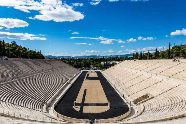 Estadio Panathenaic Con Las Nubes Cielo Atenas Grecia —  Fotos de Stock