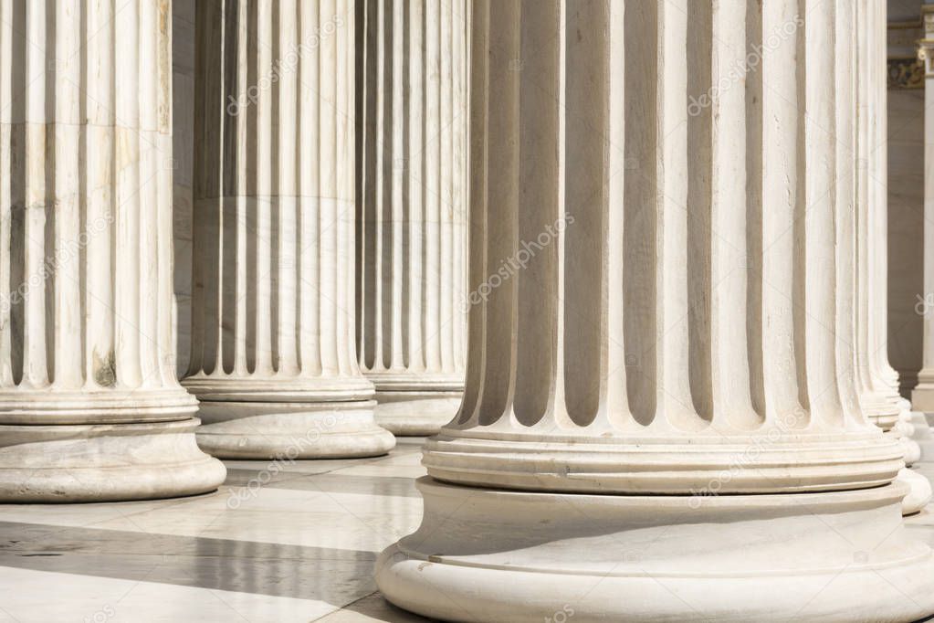 marble columns of academy of athens