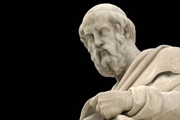 Классическая Статуя Платона Стороны Крупным Планом — стоковое фото