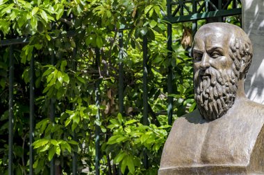 Trajik şair Aeschylus'un büstü