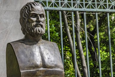 Trajik şair Euripides'in büstü