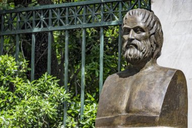 Trajik şair Euripides'in büstü