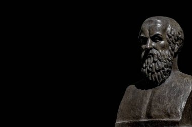 Trajik şair Aeschylus'un büstü