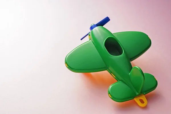 Toy green plane — Stock Photo, Image