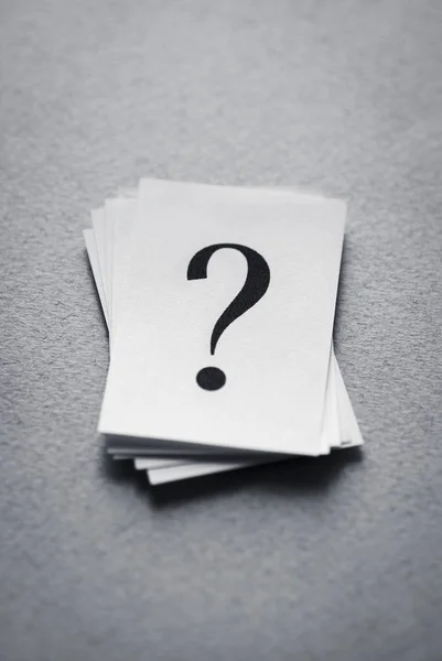 Paper card with a question mark — Stock Photo, Image