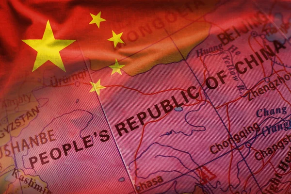 Çin Halkcumhuriyeti bir dünya küresi üzerinde — Stok fotoğraf