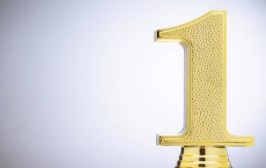 Kopya alanı ile kazananlar 1st yer altın kupa