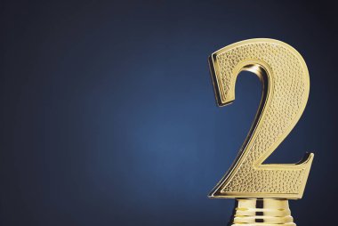 İkincilik kazananlar altın kupa mavi