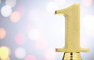 Kopya alanı ile kazananlar 1st yer altın kupa