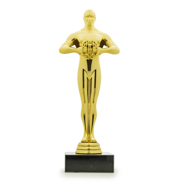 Golden statue award in form of man — Stock Photo, Image