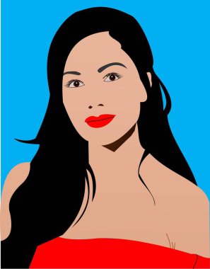 Kırmızı elbiseli Nicole.