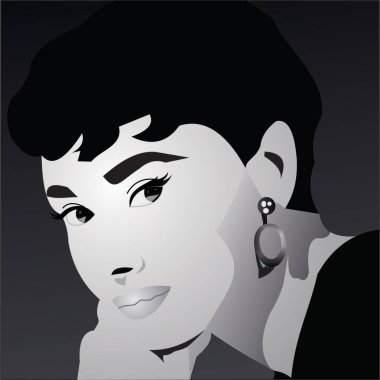 Eski oyuncu Audrey Hepburn çok güzeldi.