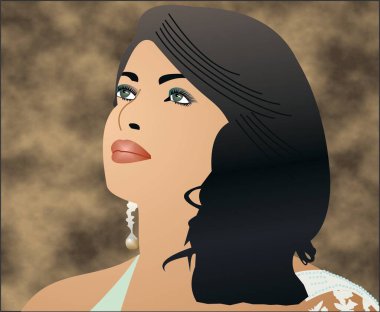 Kadın Tanrı 'ya bakıyor ve ne kadar minnettar olduğunu düşünüyor.