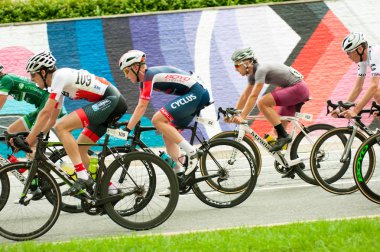 Arlington 10 Haziran: Bisikletçiler silahlı kuvvetleri Bisiklete binme Classic elit mens yarışta 10 Haziran 2018 üzerinde Arlington, Va rekabet 