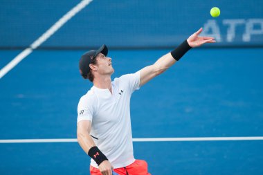 Andy Murray (Gbr) 1 Ağustos 2018 yılında Washington Dc üzerinde adam Brit Kyle Edmund Citi açık tenis turnuvasında yendi