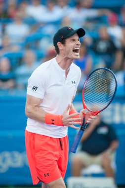 Andy Murray (Gbr) 1 Ağustos 2018 yılında Washington Dc üzerinde adam Brit Kyle Edmund Citi açık tenis turnuvasında yendi