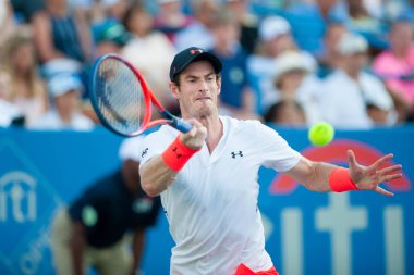 Andy Murray (Gbr) 1 Ağustos 2018 yılında Washington Dc üzerinde adam Brit Kyle Edmund Citi açık tenis turnuvasında yendi