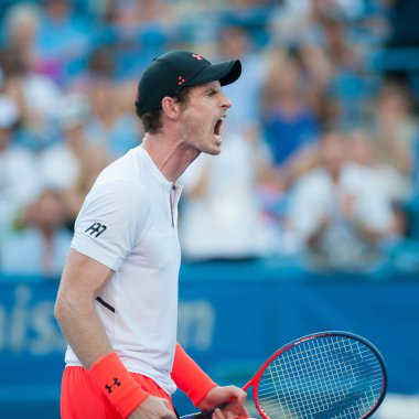 Andy Murray (Gbr) 1 Ağustos 2018 yılında Washington Dc üzerinde adam Brit Kyle Edmund Citi açık tenis turnuvasında yendi