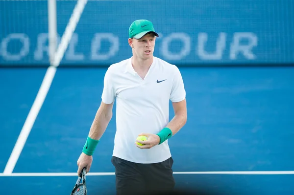 Kyle Edmund Gbr Falls Andy Murray Gbr Citi Open Tennis — Stock Photo, Image