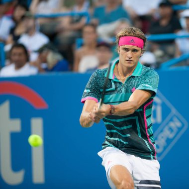 Alexander Zverev (Ger) Malek Jaziri (Tun) 1 Ağustos 2018 yılında Washington Dc üzerinde Citi açık tenis turnuvasında yendi