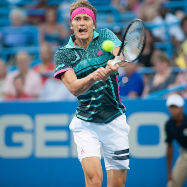 Alexander Zverev (Ger) Malek Jaziri (Tun) 1 Ağustos 2018 yılında Washington Dc üzerinde Citi açık tenis turnuvasında yendi
