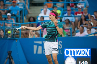 Alexander Zverev (Ger) Malek Jaziri (Tun) 1 Ağustos 2018 yılında Washington Dc üzerinde Citi açık tenis turnuvasında yendi
