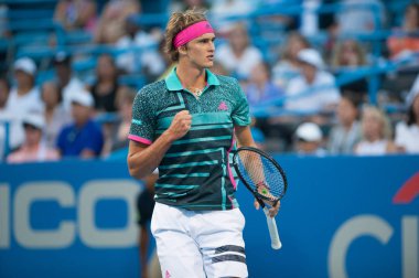 Alexander Zverev (Ger) Malek Jaziri (Tun) 1 Ağustos 2018 yılında Washington Dc üzerinde Citi açık tenis turnuvasında yendi