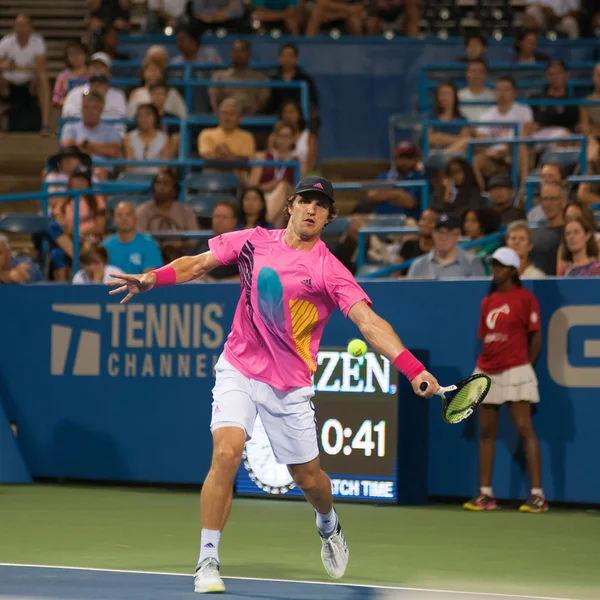 Mischa Zverev Ger Falls His Brother Alexander Zverev Ger Citi — Stock Photo, Image