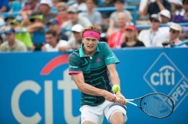 Alexander Zverev (Ger) Kei Nishikori (Jpn) 3 Ağustos 2018 yılında Washington Dc üzerinde Citi açık tenis turnuvasında yendi