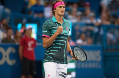 Alexander Zverev (Ger) Kei Nishikori (Jpn) 3 Ağustos 2018 yılında Washington Dc üzerinde Citi açık tenis turnuvasında yendi