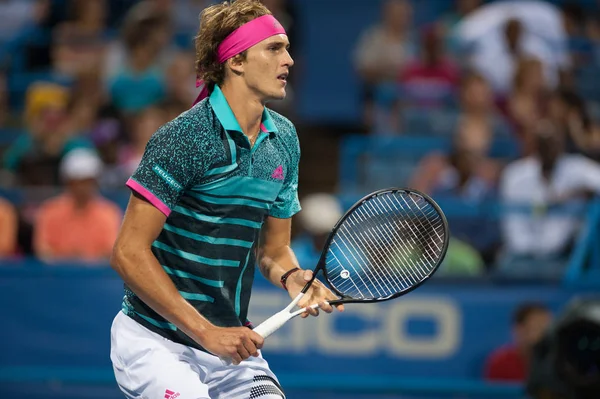 Alexander Zverev Ger Besegrar Kei Nishikori Jpn Citi Open Tennisturneringen — Stockfoto