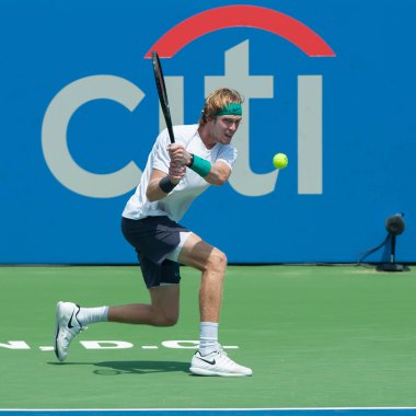 Andrey Rublev (Rus) Denis Kudla (ABD) 4 Ağustos 2018 yılında Washington Dc üzerinde Citi açık tenis turnuvasında yendi