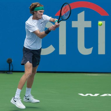 Andrey Rublev (Rus) Denis Kudla (ABD) 4 Ağustos 2018 yılında Washington Dc üzerinde Citi açık tenis turnuvasında yendi