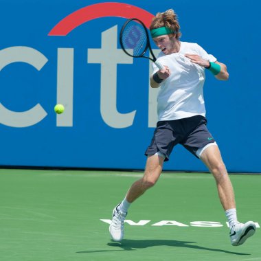Andrey Rublev (Rus) Denis Kudla (ABD) 4 Ağustos 2018 yılında Washington Dc üzerinde Citi açık tenis turnuvasında yendi