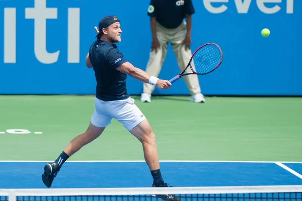 Denis Kudla Usa Esik Hogy Andrej Rubljov Rus Citi Nyílt — Stock Fotó