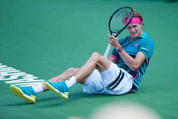 알렉산더 Zverev Ger 2018 워싱턴 Dc에서에 테니스 대회에서 스테파노 Tsitsipas — 스톡 사진