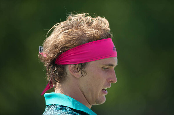 Alexander "Sascha" Zverev (GER) defeats Stefanos Tsitsipas (GRE) at the Citi Open tennis tournament on August 4, 2018 in Washington DC