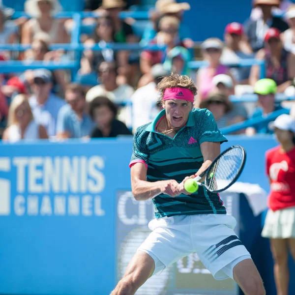 알렉산더 Zverev Ger 2018 워싱턴 Dc에서에 테니스 대회에서 스테파노 Tsitsipas — 스톡 사진