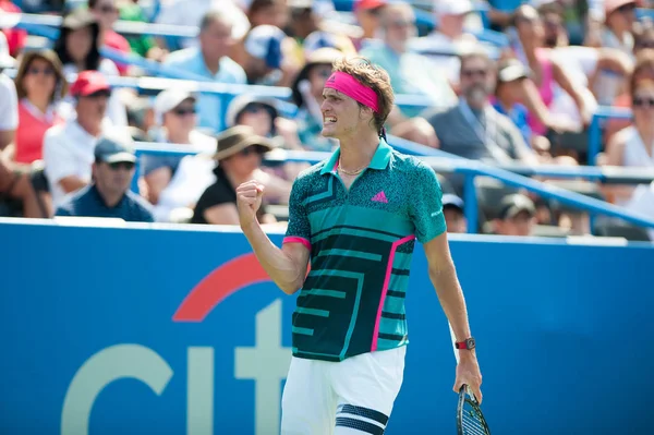 알렉산더 Zverev Ger 2018 워싱턴 Dc에서에 테니스 대회에서 스테파노 Tsitsipas — 스톡 사진