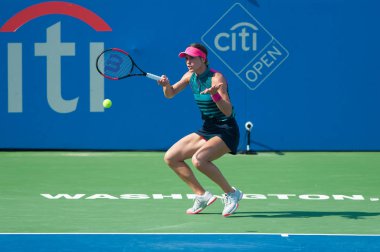 Andrea Petkoviç (Ger) 4 Ağustos 2018 yılında Washington Dc Citi açık tenis turnuvası Svetlana Kuznetsova'ya (Rus) düşüyor