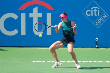 Andrea Petkoviç (Ger) 4 Ağustos 2018 yılında Washington Dc Citi açık tenis turnuvası Svetlana Kuznetsova'ya (Rus) düşüyor