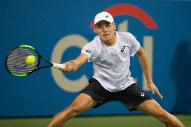 Alex de Minaur (Aus) Andrey Rublev (Rus) 4 Ağustos 2018 yılında Washington Dc üzerinde Citi Açık Tenis Turnuvası yarı finalde yendi
