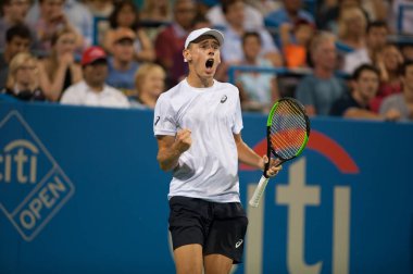Alex de Minaur (Aus) Andrey Rublev (Rus) 4 Ağustos 2018 yılında Washington Dc üzerinde Citi Açık Tenis Turnuvası yarı finalde yendi