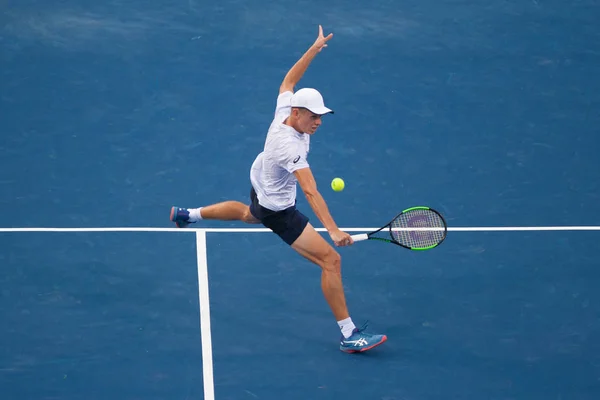 Alex Minaur Aus Bat Andrey Rublev Rus Demi Finale Tournoi — Photo