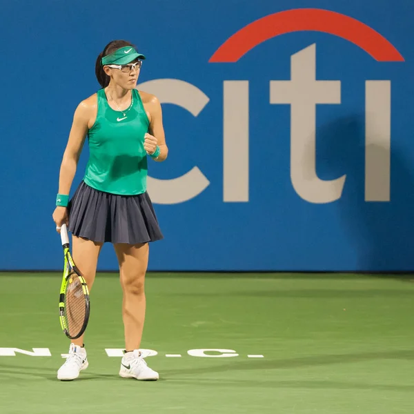 Saisai Zheng Chn Falls Donna Vekic Cro Semifinals Citi Open — Stock Photo, Image