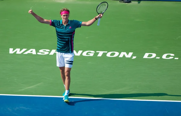 Washington Ağustos Alexander Sascha Zverev Ger Alex Minaur Ağustos 2018 — Stok fotoğraf