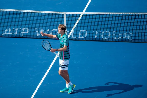 Washington Agosto Alexander Sascha Zverev Ger Comemora Depois Derrotar Alex — Fotografia de Stock